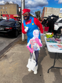 people in costume enjoying a halloween event