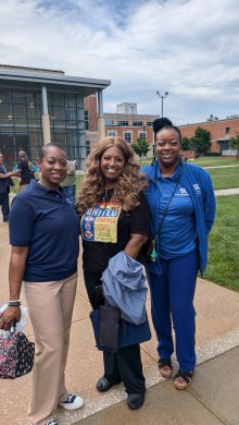 President Campbell with UAMD President Angelique Cook-Hayes