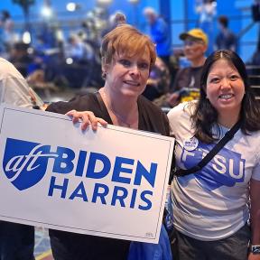 AFT-Maryland members at Biden-Harris Rally