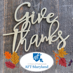 Happy Thanksgiving from AFT-Maryland