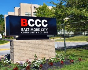 photo of a sign for Baltimore City Community College